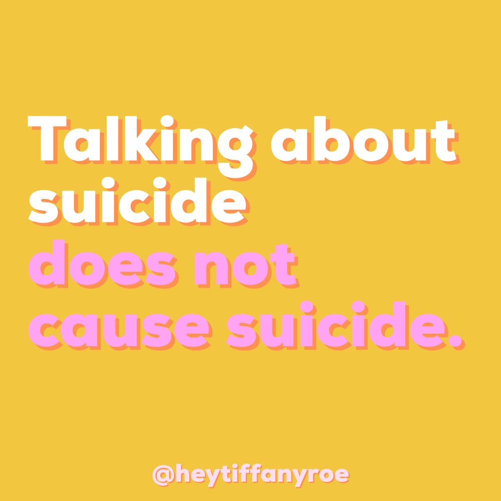 Talking About Suicide Does Not Cause Suicide