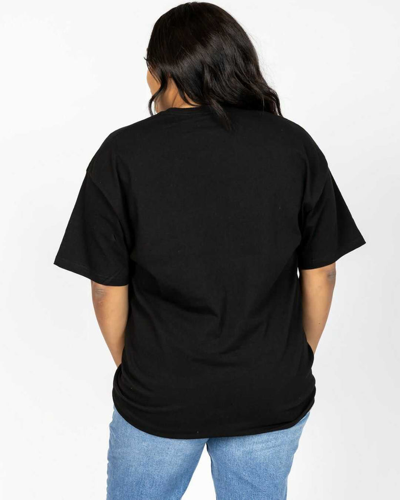 Therapy Is Cool T-Shirt Black 50% Cotton, 50% Polyester, back side photo.