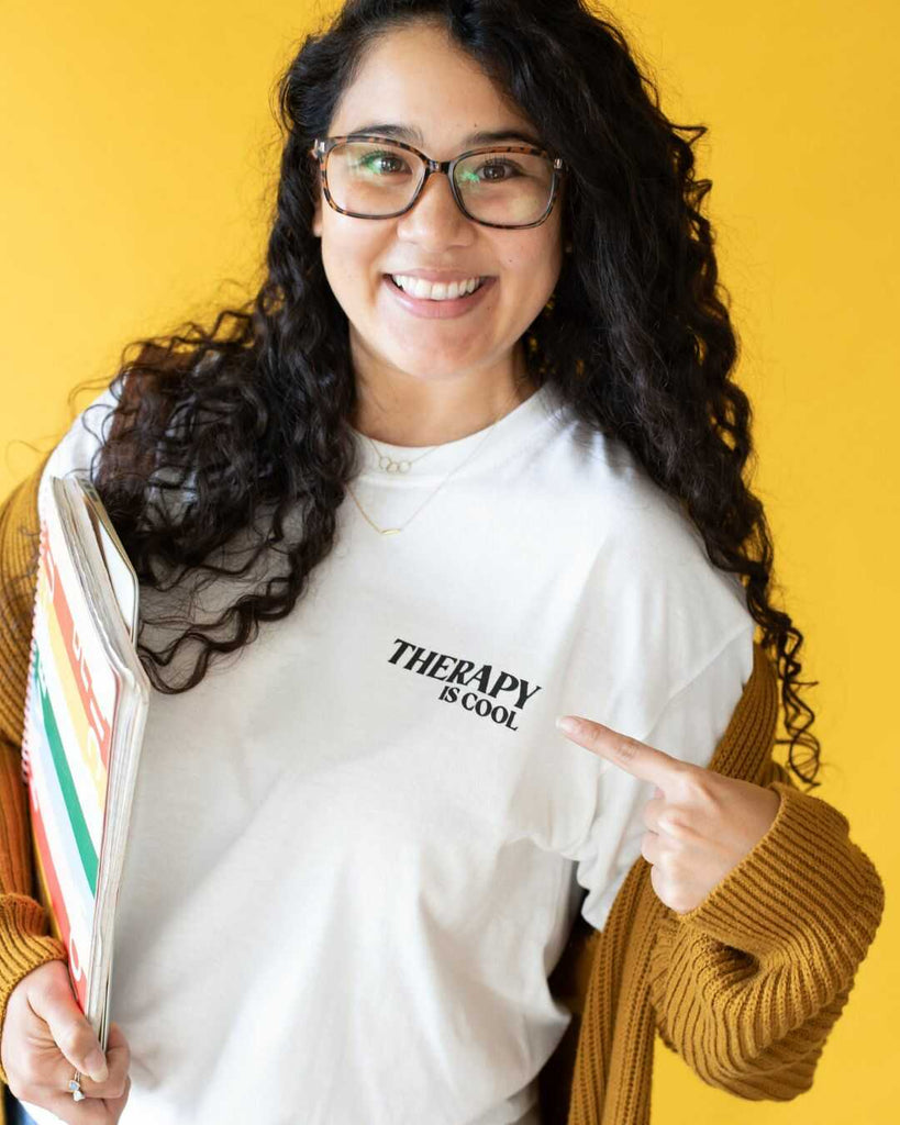 Therapy is Cool T-Shirt with a new and improved design to make therapy even COOLER! Materials 50% Cotton, 50% Polyester
