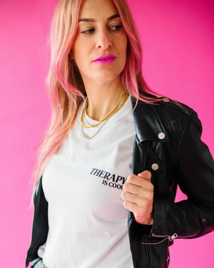 Therapy is Cool T-Shirt with a new and improved design to make therapy even COOLER! Materials 50% Cotton, 50% Polyester
